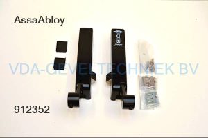 Assa Abloy  FEB Paniek binnen beslag  zonder stang Serie Composit 9501 max 1300 mm 100 kg. Zwart