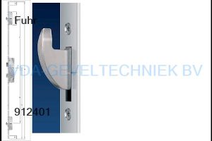 Fuhr meerpuntssluiting 859 35/92/8/ V24 x 2400 MM/ type3. 2 x haak krukbediend met gedeelde tuimelaar. RVS voorplaat. HoH boven 920 / onder 770 mm