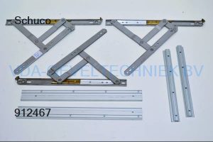 Schuco  uitzetschaar set incl grondplaten t.b.v. uitzetraam Klepraam 248820 / 248838