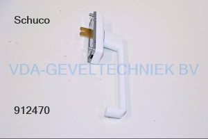 Schuco PSK-Greep RAL9016 rechts 247692 (kruk) (klink) (hendel) (Schuifpui) (Schuifraam) (Schuifdeur) (Kiep schuif deur) (kiep kantel schuif deur)