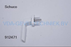 Schuco raamkruk / raamgreep   wit  stift 7 x35 mm  met 2 schroeven M5 x 45 mm