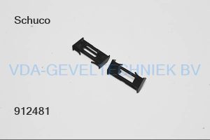 Schuco kunstsof achterkapje voor ontwateringskap zwart Ral 9005 (prijs per stuk, minimale afname 10 stuks)