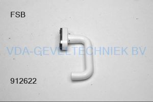 FSB 0 09 1070 21143 0105 deurgreep met ovale rozette universeel voor kozijndeuren Nutt 8MM. Wit Ral 9016