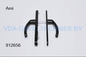 AMI VHB Rotaveer 257/37/2 deurkruk 378 Kerntrekbeveiliging Zwart Gladlak