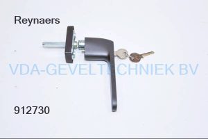 Reynaers raamgreep / raamkruk  zwart Black Pearl afsluitbaar Stift 7 x 45 mm (klink) (hendel)