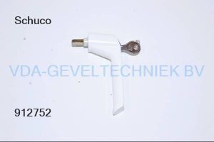 Schuco  alu afsluitbaar insteek raamkruk/greep  RAL9010 wit (klink) (hendel)