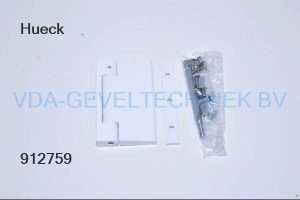 Hueck 2 delig Blok scharnier Ral 9016De H 992 594 is leverbaar in 02 (Nat. geanodiseerd) en 64 (RAL 9016).