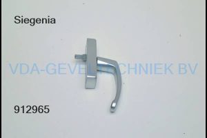 Siegenia Globe Lock alu raamkruk raamgreep draaikiep niet afsluitbaar kleur Zilver/EV1 voor serie LM4200. Met enkele vork. Rozet 104MM. Hart op hart maten bevestigingsgaten 84/98MM.