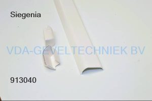 Siegenia afdekkap set met eindstukken  PSK 160 Gr. 130 creme Ral9001