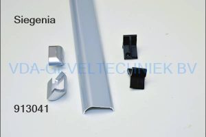 Siegenia set afdekkap met eindstukken  PSK 160  Gr. 160 zilver