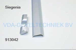 Siegenia afdekkap set met eindstukken  PSK 160  Gr. 107 zilver. 305881