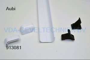Aubi Siegenia  afdekkap met eindstukken  PSK 160  Gr. 160 wit Ral 9003