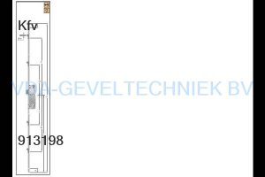 KFV meerpuntssluiting AS4000 30/92/8/F16 2170mm sleutelbediend  4 x Verstelbare rolnok  Geen nachtschoot