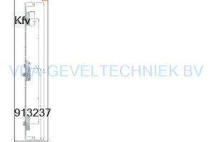 KFV meerpuntssluiting AS9200 40/90/8/ F16 2170  2x pen  Sleutelbediend
