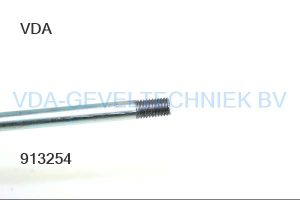 Stang M10 t.b.v. kantschuif M10 lengte 1500mm aan 1 zijde draad getapt