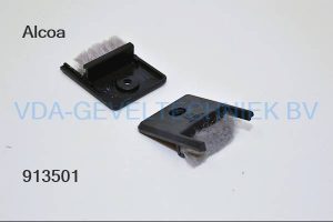 Alcoa  Schuifdeur onderborstel stuk Zwart kunststof