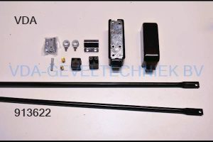 Nuova FEB Nooddeur 9530 Sluitblok en stang Set compleet met sluitplaatjes Zwart