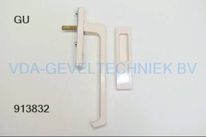 GU HS Dirigent greep enkel met kom hefschuifpui 9001. PC/PZ 68MM profielcilindergat. schild: 34x151MM. Boornokken HoH 80MM.