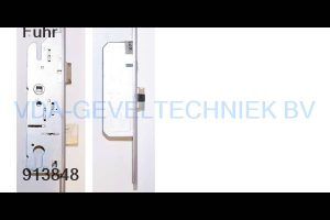 FUHR meerpuntssluiting Automaat  Drn 40 / 92 / 8 / U24X1555 mm RVS 2 x verlengde blokschoot HoH boven 515 onder 780 mm  2 x magneet