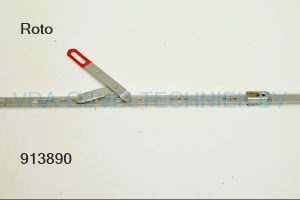 Roto NT constant stolpespagnolet (Stulpgetriebe). FFH 601-800 Gr. 690/ 195 Stolpvleugel raampomp met rode hendel.
