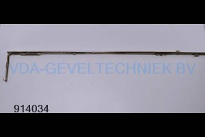 Roto Middensluiting R605 A40 1450 - 1570 2 x platte nok L= 1570 mm