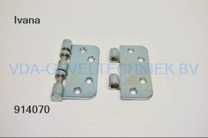 Ivana  kogellager Blad scharnier  89x89 mm afgerond blad