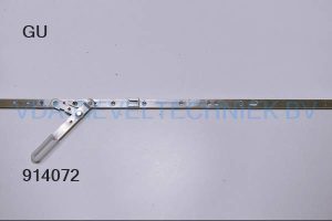 GU Stolpsluiting  2 x sluitplaat  160/1451-1950 L= 1630 mm Hendel wit