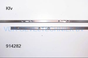 KFV Doorlopende Sluitlijst Plaat D2587-618-1 U18 x 2200 mm RVS  Tbv Schuifdeurslot AS8211 / AS9211