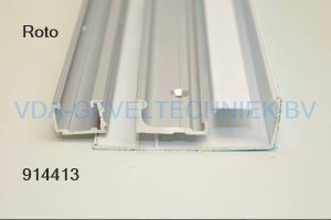 Roto Railset HKS Patio 100S/160S NT  900/1930 Ral9016 wit : boven en onderrail + stuurblok +kapjes + onderkap + Bovenschaar