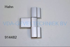 Dr. Hahn Alcoa Kawneer 3-delig scharnier Serie 60 AT EV1 59x20mm RBT+ FBT met AS 48 mm RVS