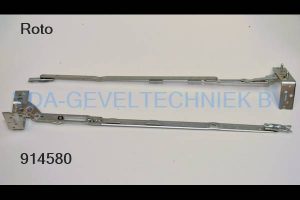 Roto schaararm Axerarm verdekt liggend  Gr.500L Rechts 30 mm breed