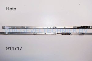 Roto NX constant stolpespagnolet (Stulpgetriebe). FFH 1201-1400 Gr.1290 Stolpvleugelraampomp met zwarte hendel. 2 x sluitplaat hendelhoogte 546 mm