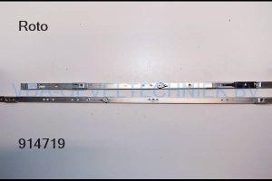 Roto NX constant stolpespagnolet (Stulpgetriebe). FFH 1601-1800 Gr.1690 Stolpvleugelraampomp met zwarte hendel. 3 x sluitplaat hendelhoogte 546 mm