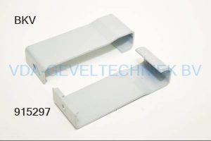 BKV scharnierkap Licht Grijs  met verstel gat  105 x 38 x 24 mm