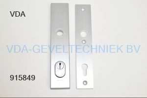 Voskamp Voslux deurkruk / kruk langschild Binnen -Buiten  massief PZ92 240x52/45  EV1 incl kerntrekbeveiliging (greep) (klink) (hendel)