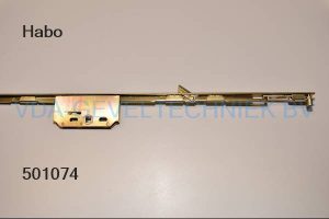 HABO RaamESPAGNOLET 962N L=800MM KRUKH.330 Drn 40 MM Vrpl F16 2 x vogelbekschoot hoogte 185 / 665 mm GEEL