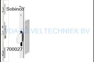 Sobinco meerpuntssluiting 8401 / 9401 Dag- en Nacht, Doornmaat 35/ PC/PZ 92/ Voorplaat U24x Lengte= 2170MM. SKG** RVS sleutelbediend links en rechts. Ter behoeve van aluminium deuren.