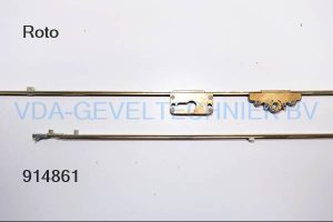 Roto C100 constant espagnolet (Getriebe) met kiepdeel en slotkast PZ 145 mm Drn 25MM. FFH 1801-2000 GR. 1865  2MV  2 x platte nok krukhoogte 1120 mm