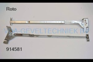 Roto schaararm Axerarm verdekt liggend Gr.500L Links 30 mm breed