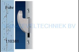 FUHR Meerpuntssluiting PANIEKSLOT 870 DRN35/92/ 9 / U24 x 2170 mm RVS Gedeelde stift TYPE3 SKG** functie B