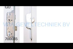 GU Meerpuntssluiting SEC-SH2 Drn 45 / 92 / 8 / U24 x 1935 mm sleutelbediend 2 x haak HoH boven 915 onder 760 mm