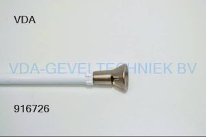 VDA zwenkhendel/slingerstang met trechter L=1240 mm wit