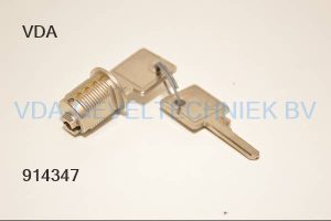 Brievenbusslotje gatmaat 14 mm L=20 mm 2 x Sleutel #464