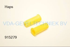 Haps scharnierbus verstelbaar geel L=43 mm