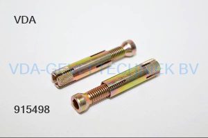 FF scharnier ankerschroef M8 x 55 m met klembus rond 11 x L 39 mm tbv bevestiging scharnierdeel