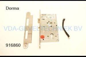 Dorma Solenoid SVP 6000– zelfvergrendelend solenoid paniekslot. TYPE SVP6257 Drn 60 / 72 / 9 / F24 x 235 MM afgerond onderbroken stift 24V. DIN Links/Rechts. SKG**.met stekker kabel + sluitplaat RVS